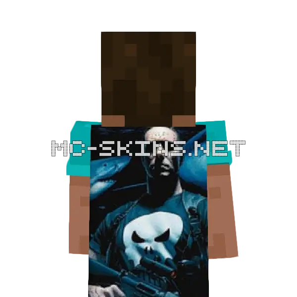 Punisher cape, outside and lining