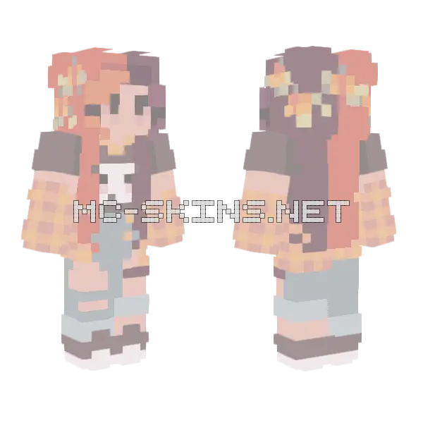 Punkin Collab Minecraft skin, front and back