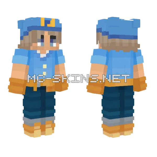 Punz Blue Banshees Minecraft skin, front and back