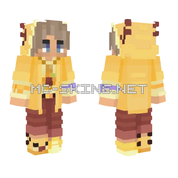 Punz Yellow Yaks Mcc Minecraft skin, front and back