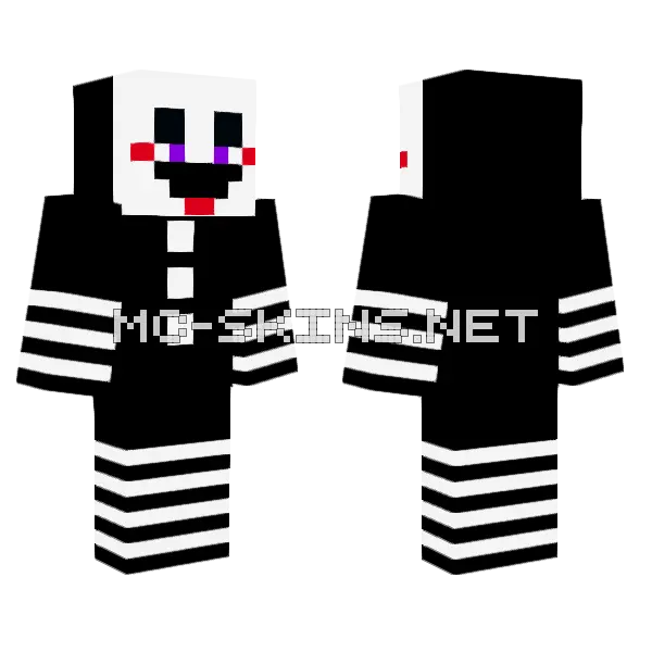 Puppet FNAF Skin Minecraft skin, front and back