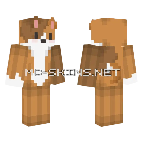 Puppy Minecraft skin, front and back