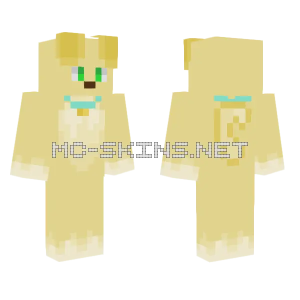 Puppy Dog Skin Minecraft skin, front and back