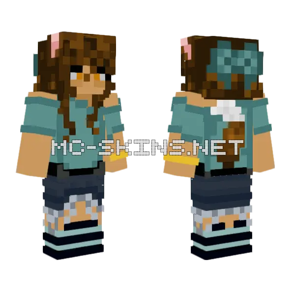 Puppygirl Skin Minecraft skin, front and back