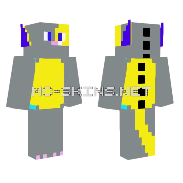 Pup's Metal Beast Mode Minecraft skin, front and back
