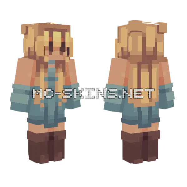 Pure Beaming Radiance Minecraft skin, front and back