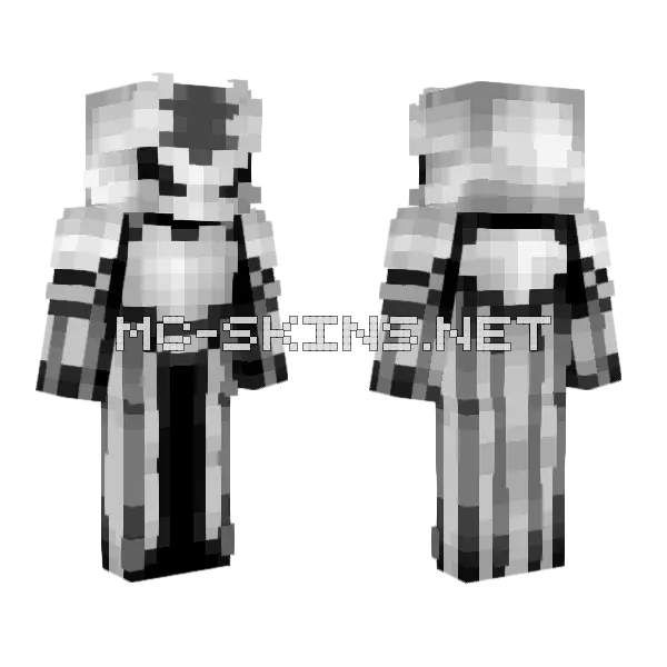 Pure Vessel HK Minecraft skin, front and back