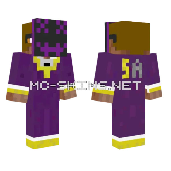 Purge Sidearms Minecraft skin, front and back