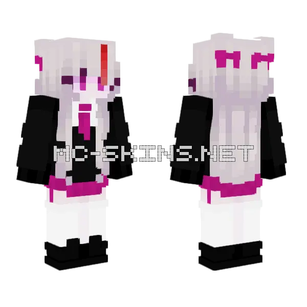Purple 2 Minecraft skin, front and back