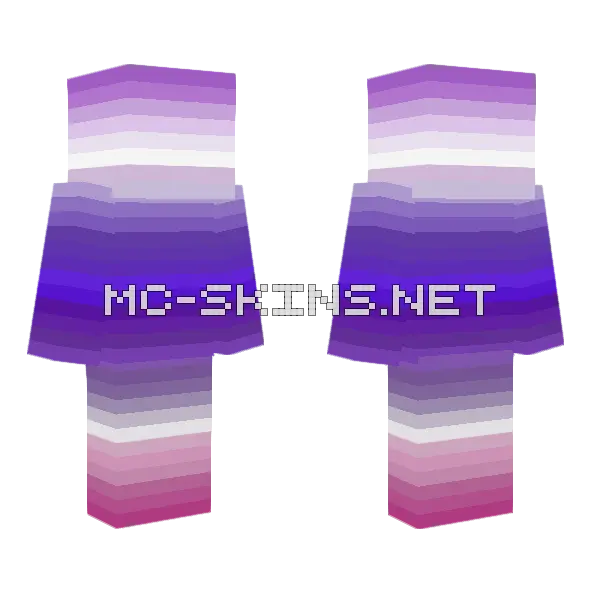 Purple Minecraft skin, front and back