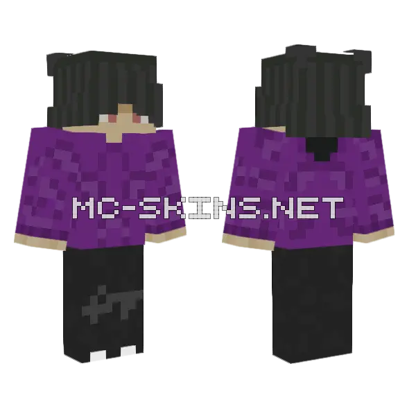 Purple 33 Minecraft skin, front and back