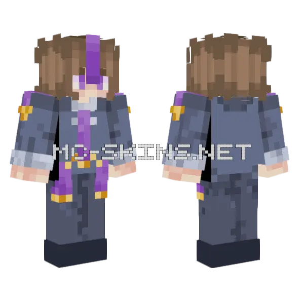 Purple Accented Girl, front and back