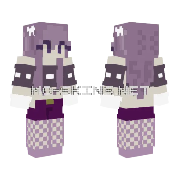 Purple and Beige Outfit, front and back