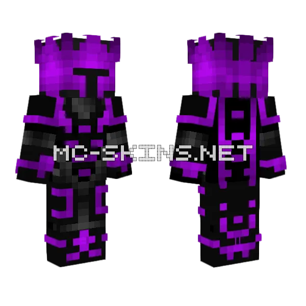 Purple and Black Knight, front and back