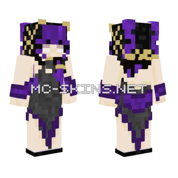 Purple and Gold Witch, front and back
