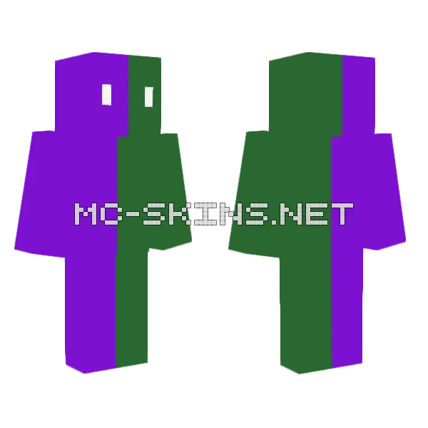 Purple and Green Jumpsuit, front and back