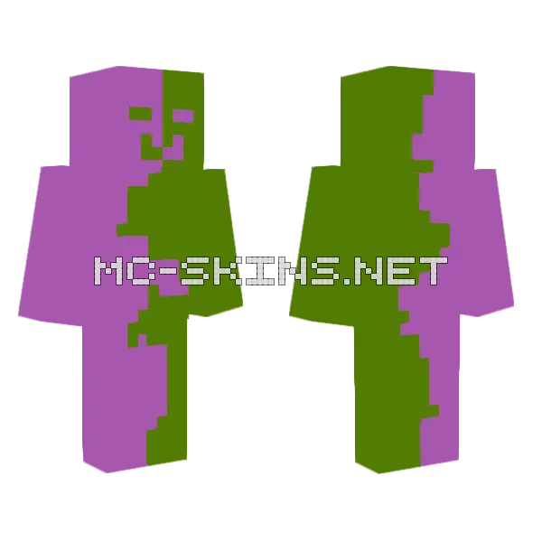 Purple and Green Mushroom, front and back