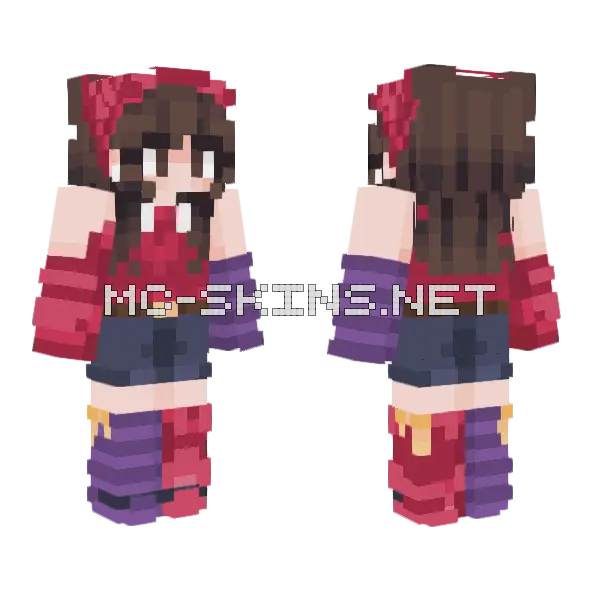Purple And Pink Minecraft skin, front and back