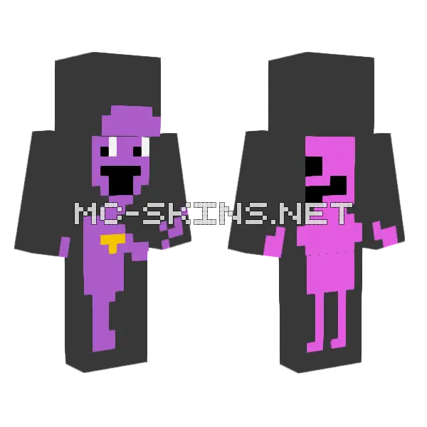 Purple And Pink Guy Minecraft skin, front and back