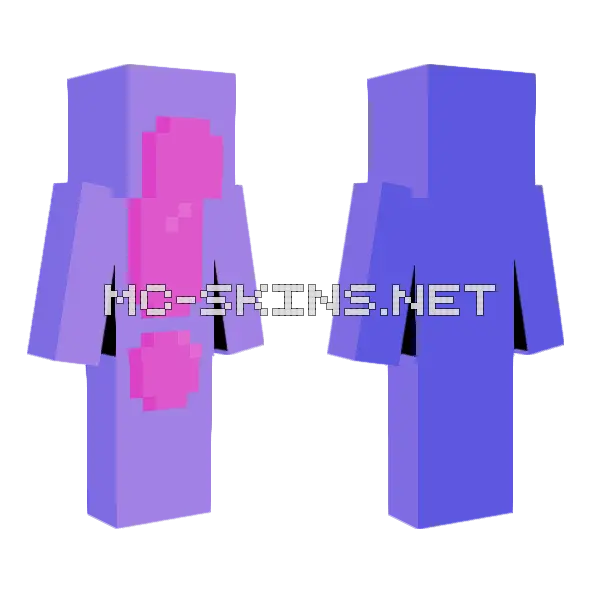 Purple And Pink Outfit Minecraft skin, front and back