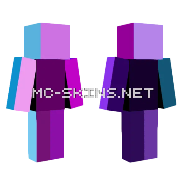 Purple and Teal Hoodie, front and back