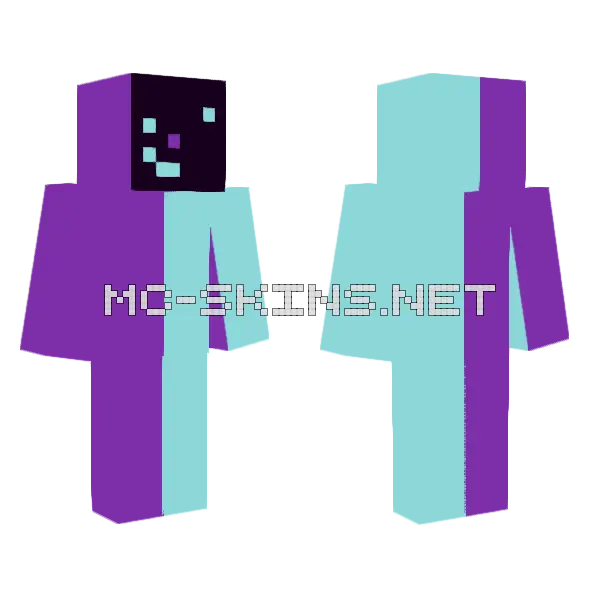 Purple and Teal Jester, front and back