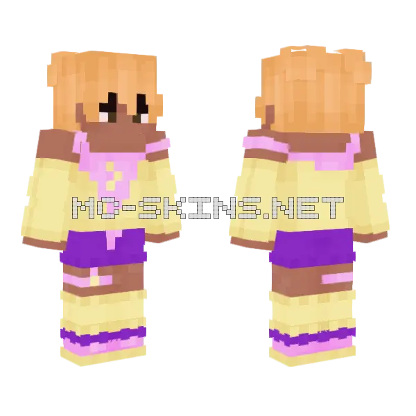 Purple and Yellow Outfit, front and back