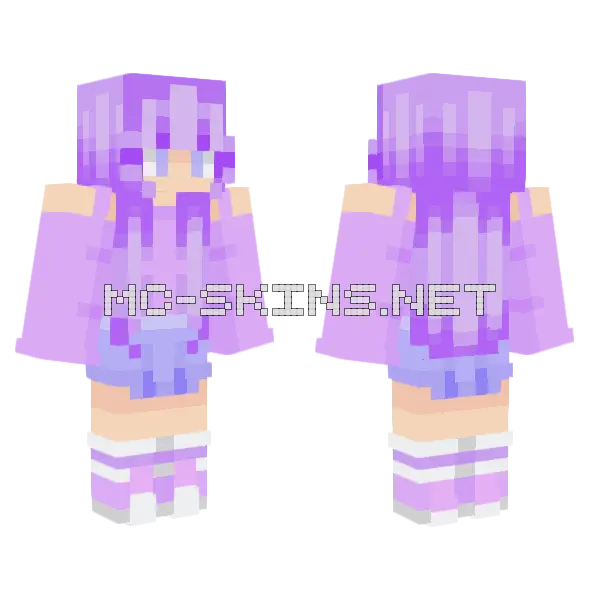 Purple Anime Girl, front and back