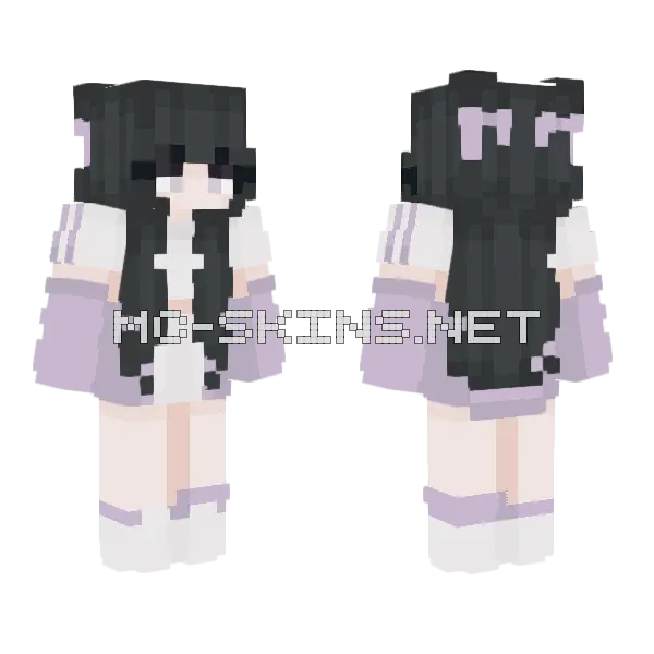 Purple Anime Girl, front and back
