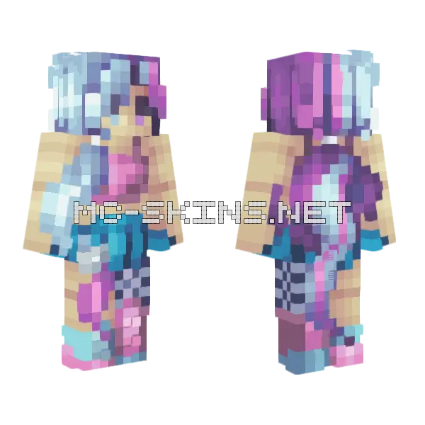 Purple Anime Girl, front and back