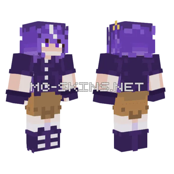 Purple Anime Girl, front and back