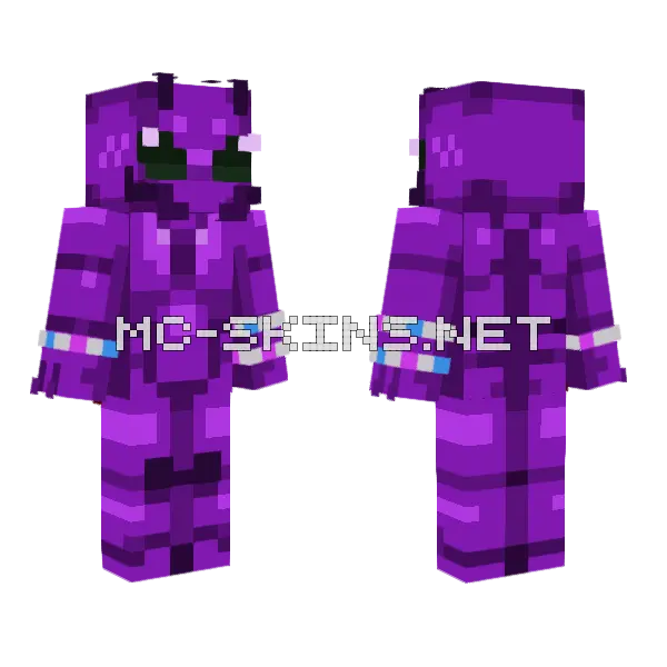 Purple Ant Minecraft skin, front and back