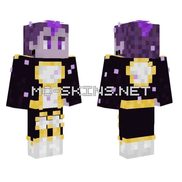 Purple Armor Suit Minecraft skin, front and back