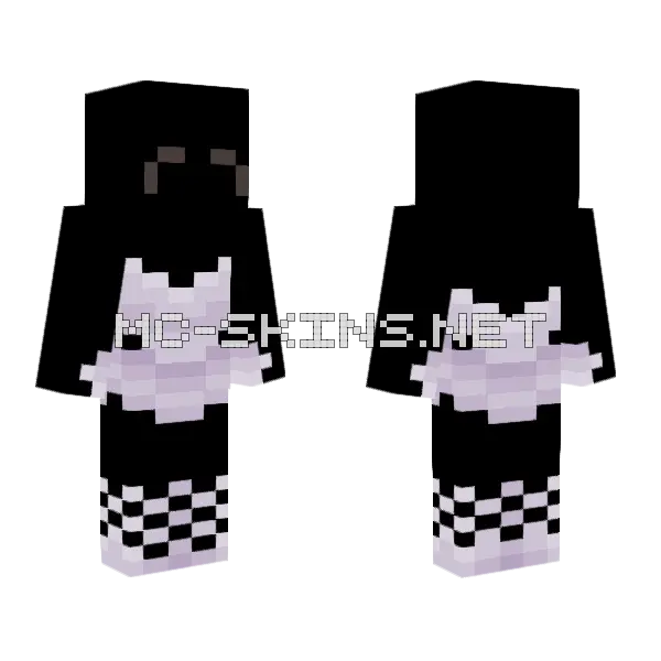 Purple Ballerina Base Minecraft skin, front and back