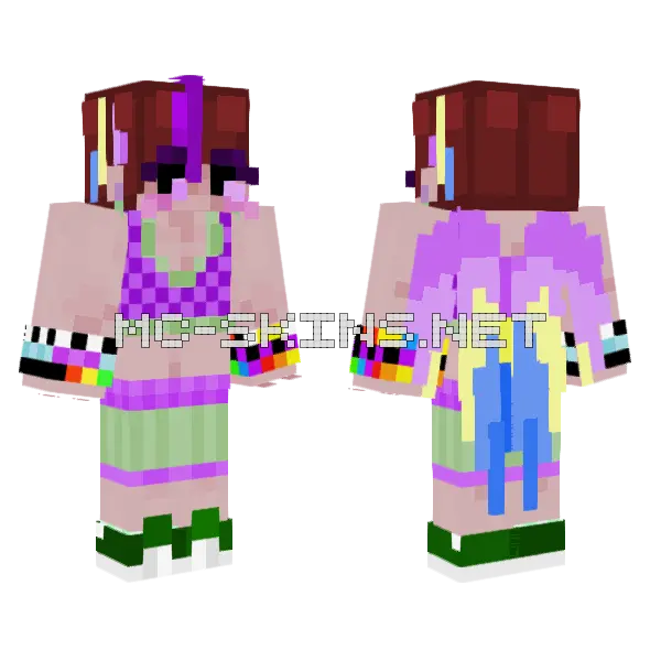 Purple Bikini Beach, front and back