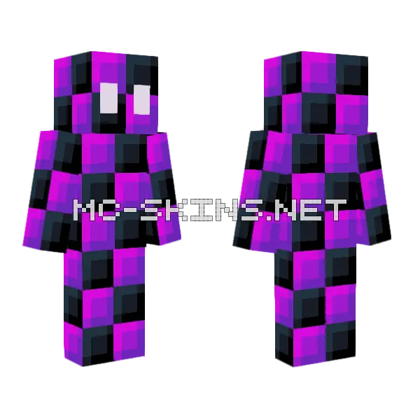 Purple Black Pattern Minecraft skin, front and back