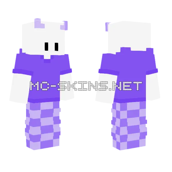 Purple Blob Monster Minecraft skin, front and back