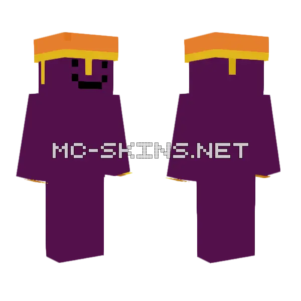 Purple Blob Monster Minecraft skin, front and back
