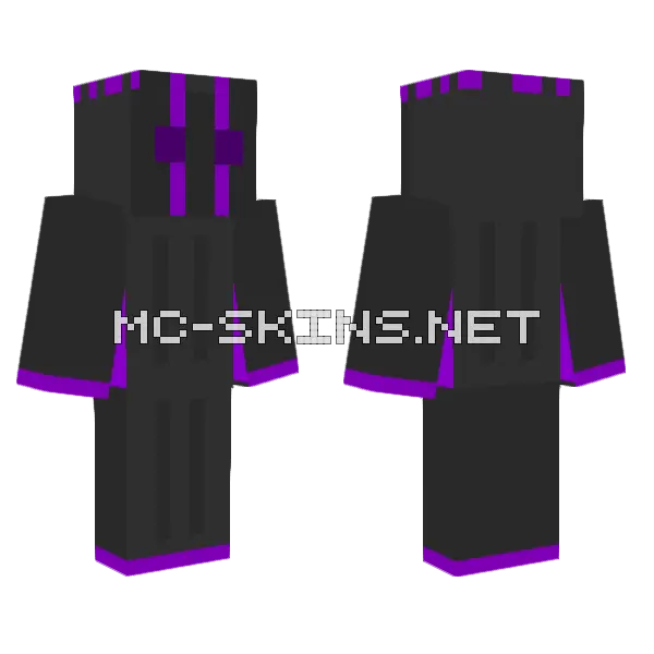 Purple Blob Monster Minecraft skin, front and back