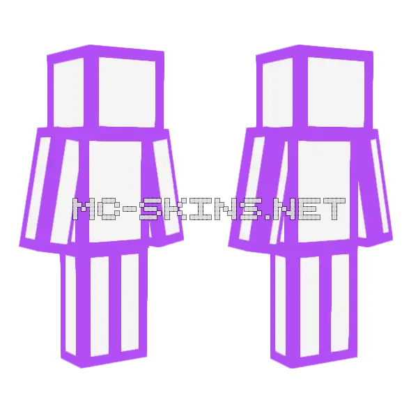 Purple Block Creature Minecraft skin, front and back