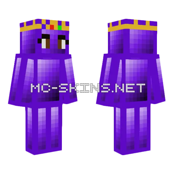 Purple Block Creature Minecraft skin, front and back