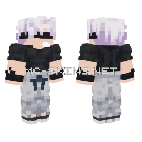 Purple Bob Minecraft skin, front and back