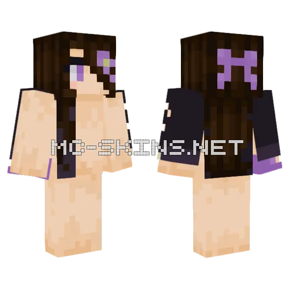 Purple Bow Girl, front and back