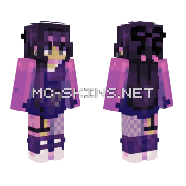 Purple Cat Ears, front and back