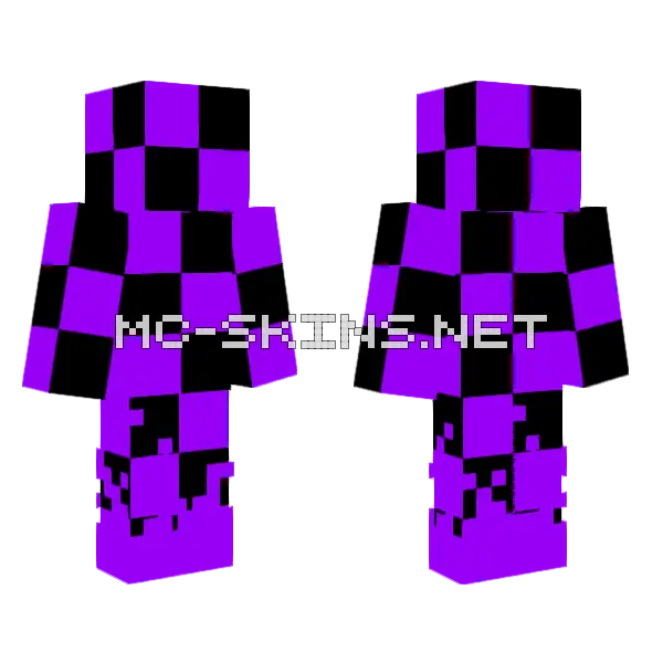 Purple Checkerboard Ghost, front and back