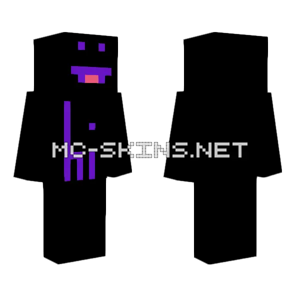 Purple Chill Dude Minecraft skin, front and back