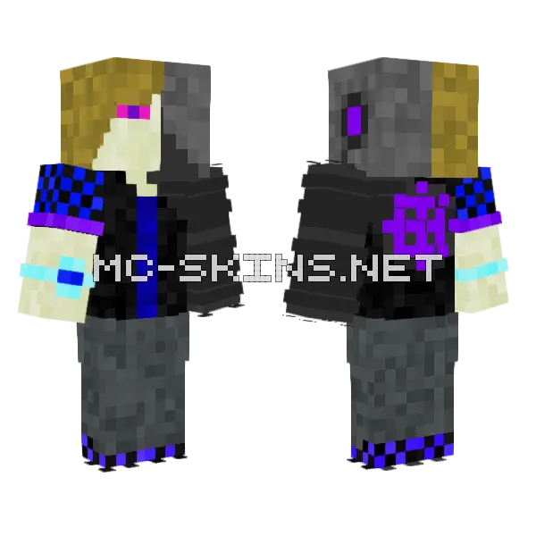 Purple Circuit Knight, front and back