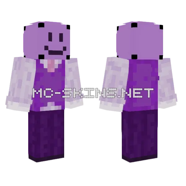 Purple Cloud Character, front and back