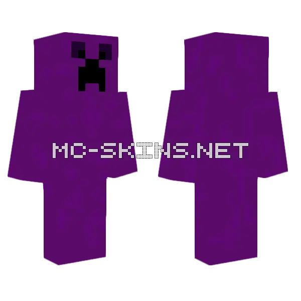 Purple Creeper Hoodie, front and back