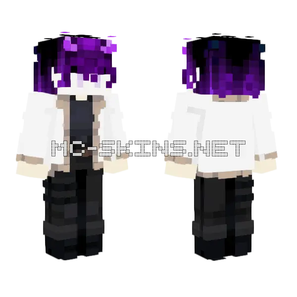 Purple Curse Skin Minecraft skin, front and back